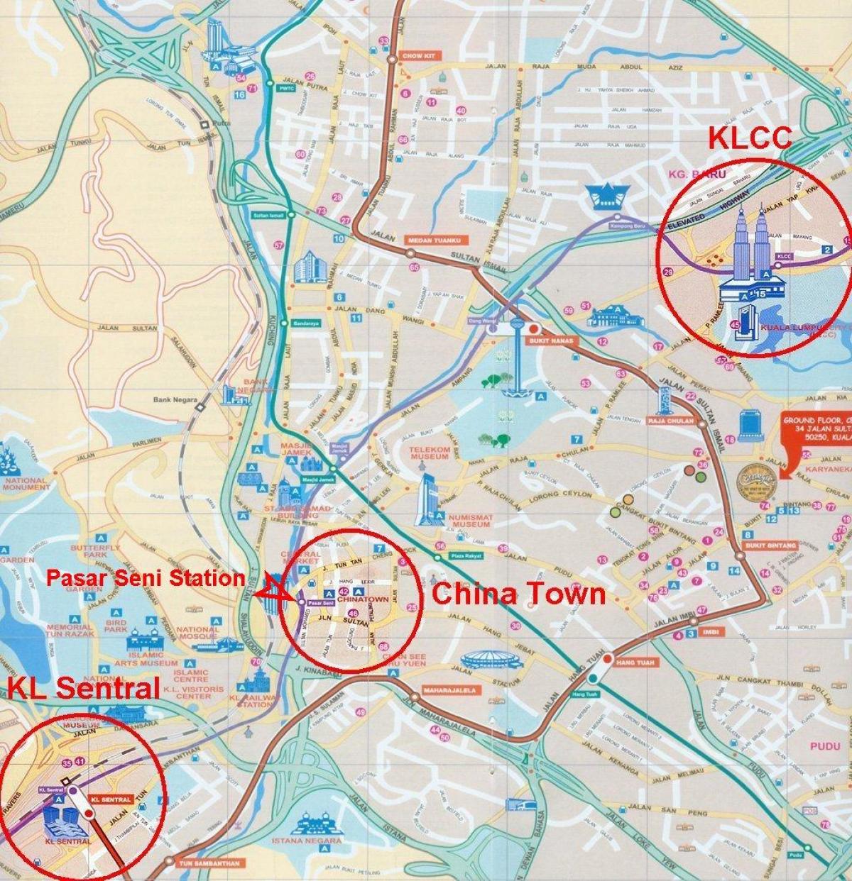 chinatown malaezia hartă