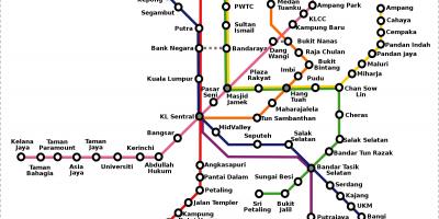 Malaezia metrou hartă