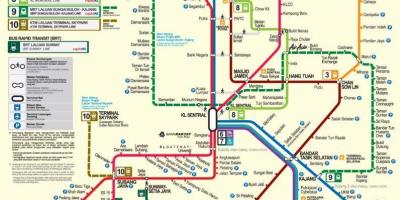 Kuala lumpur hartă de metrou