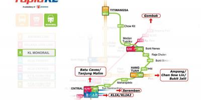 Malaezia linie de tren hartă