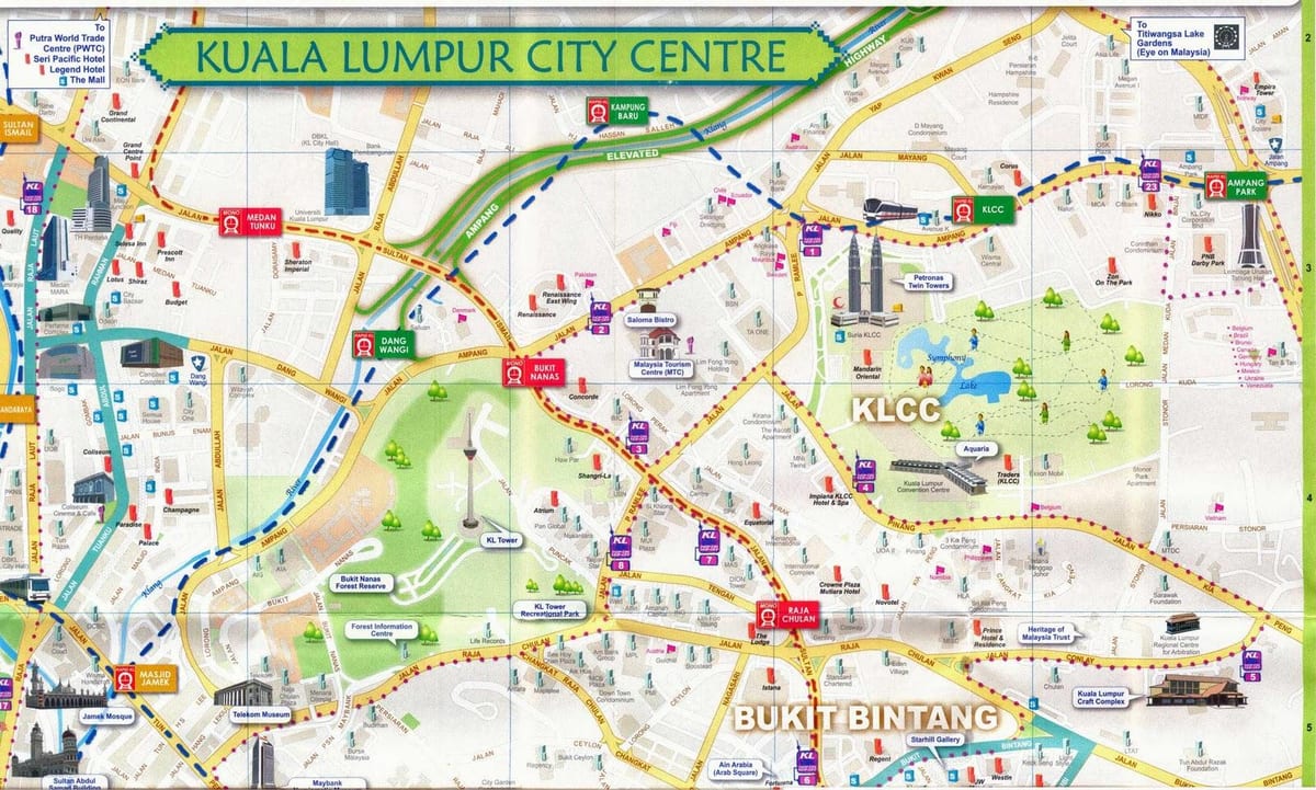 bukit bintang kuala lumpur hartă