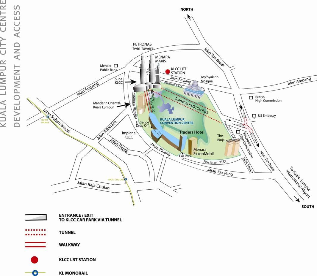 Harta de centrul de convenții kuala lumpur