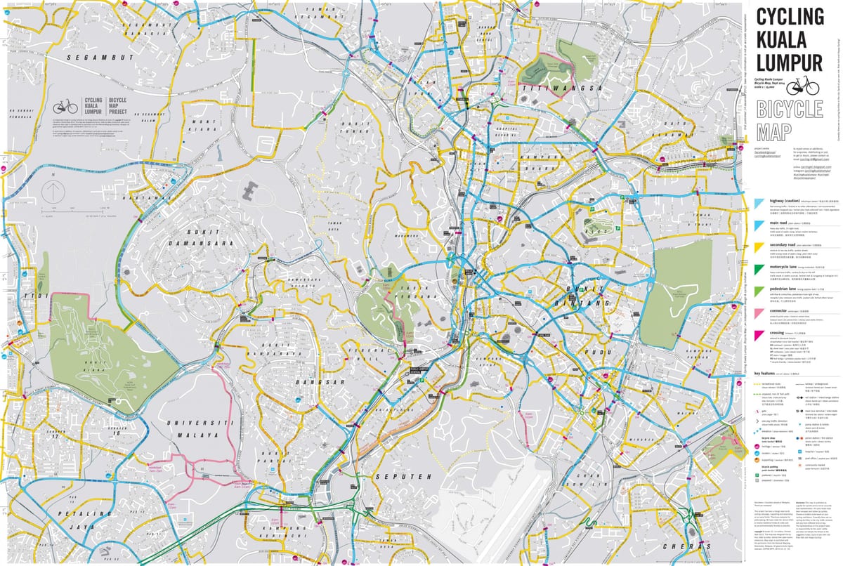 Harta ciclism kuala lumpur biciclete