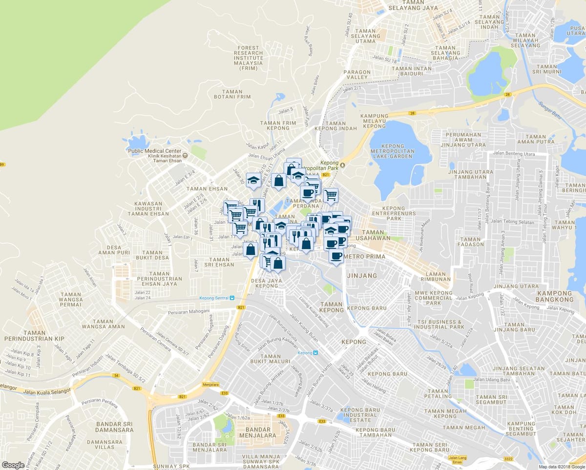 kepong kuala lumpur hartă