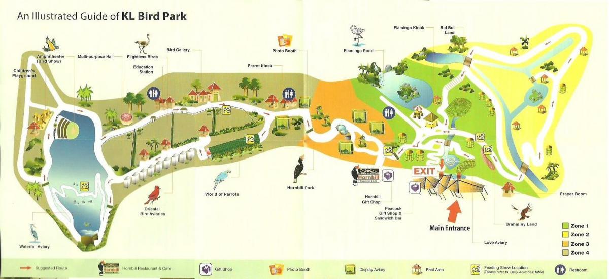 kuala lumpur bird park arată hartă