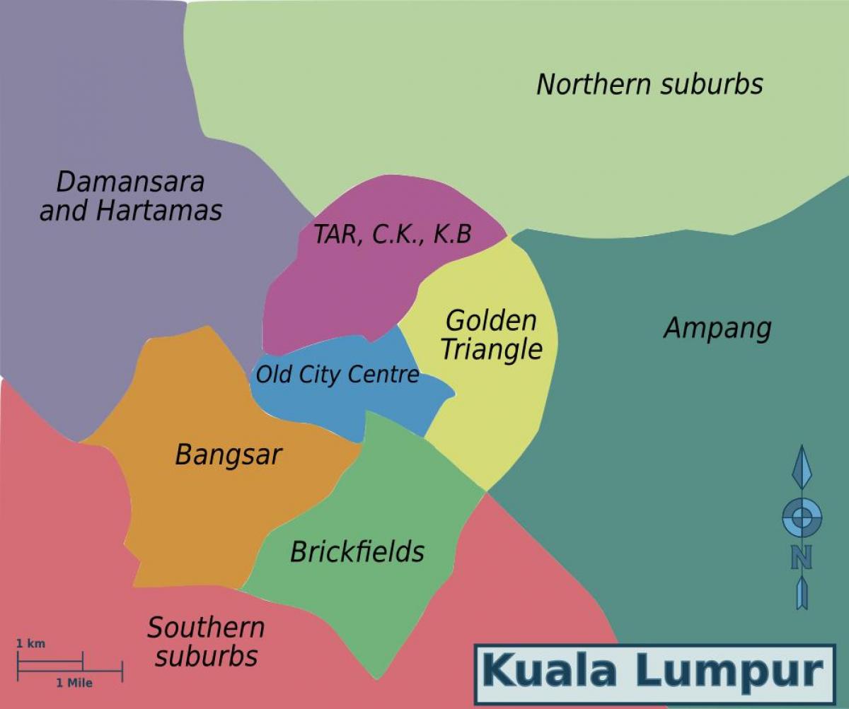 kuala lumpur district hartă
