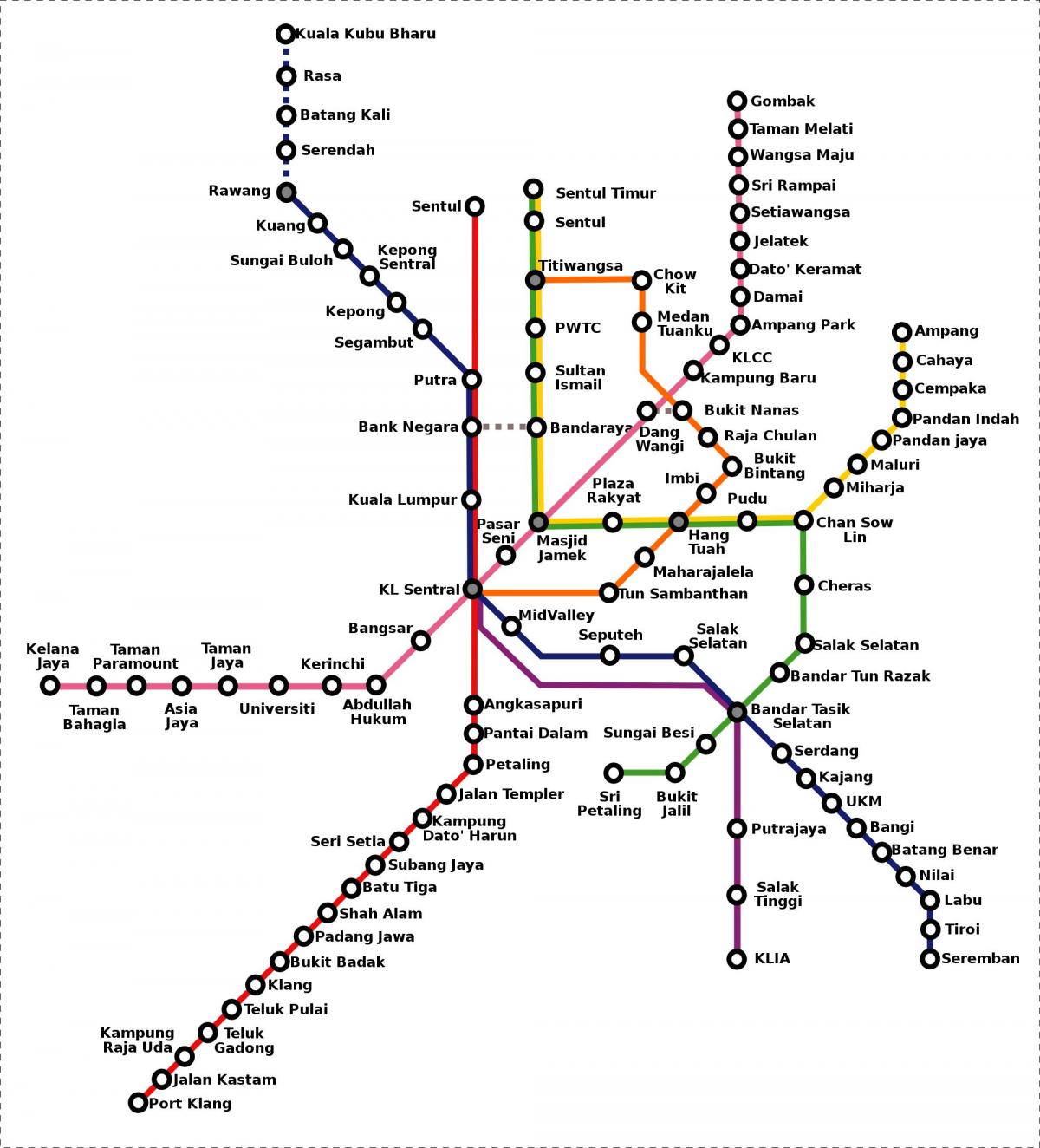malaezia metrou hartă