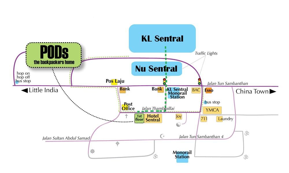 kuala lumpur stația de autobuz hartă