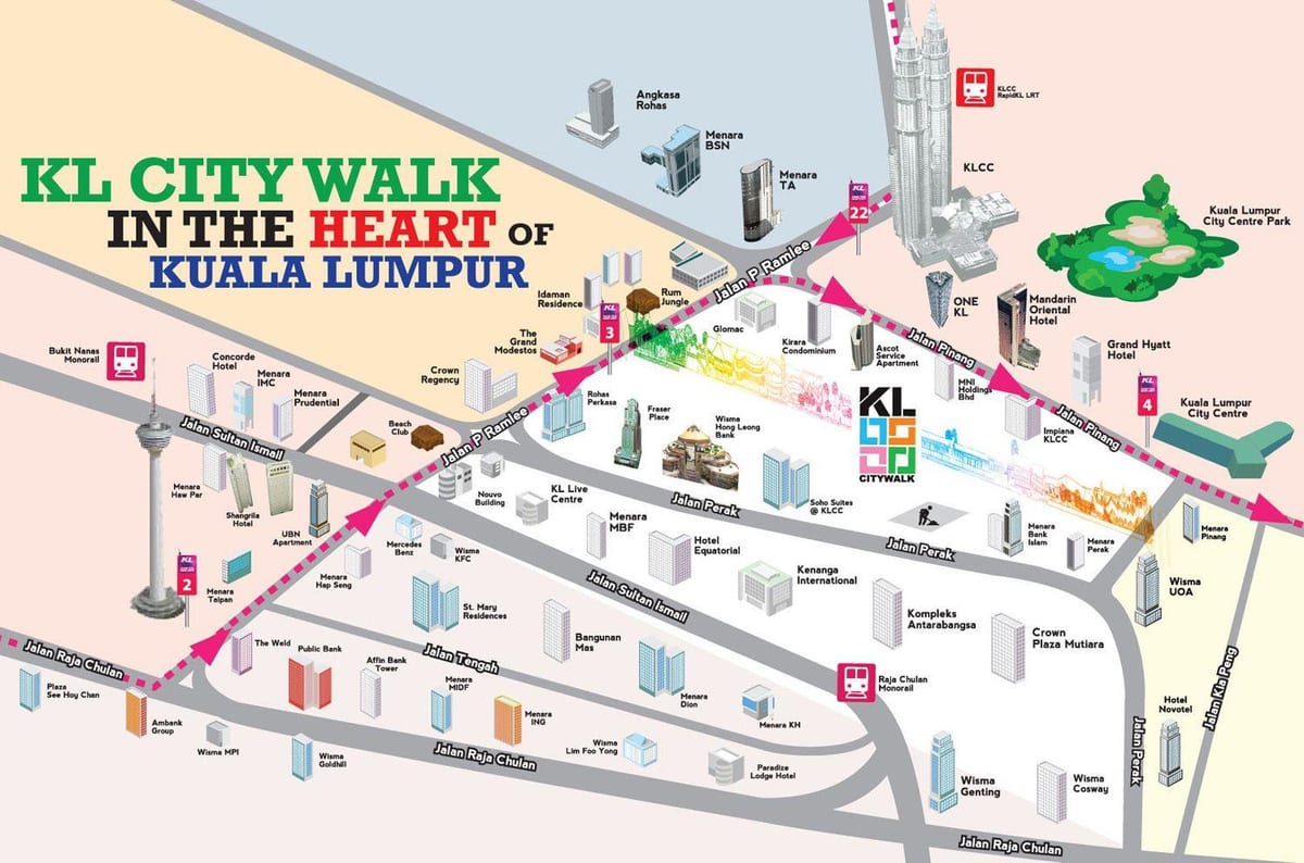 kuala lumpur tur hartă