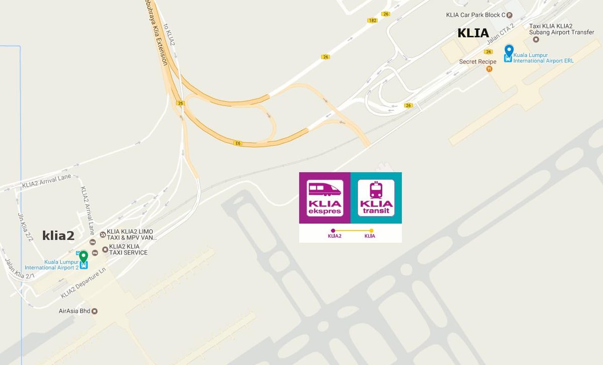 klia express tren hartă