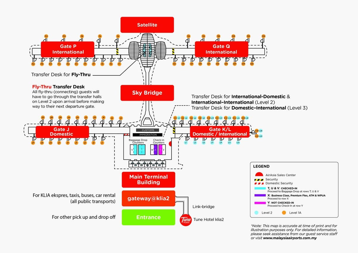 harta klia2 aeroport