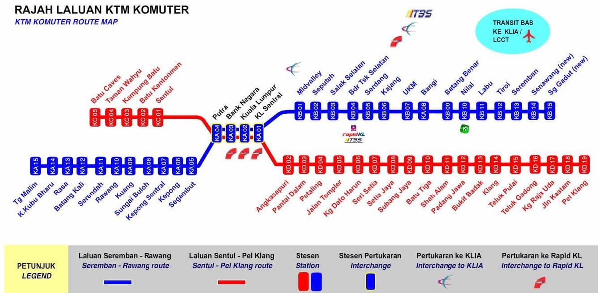 kl komuter hartă