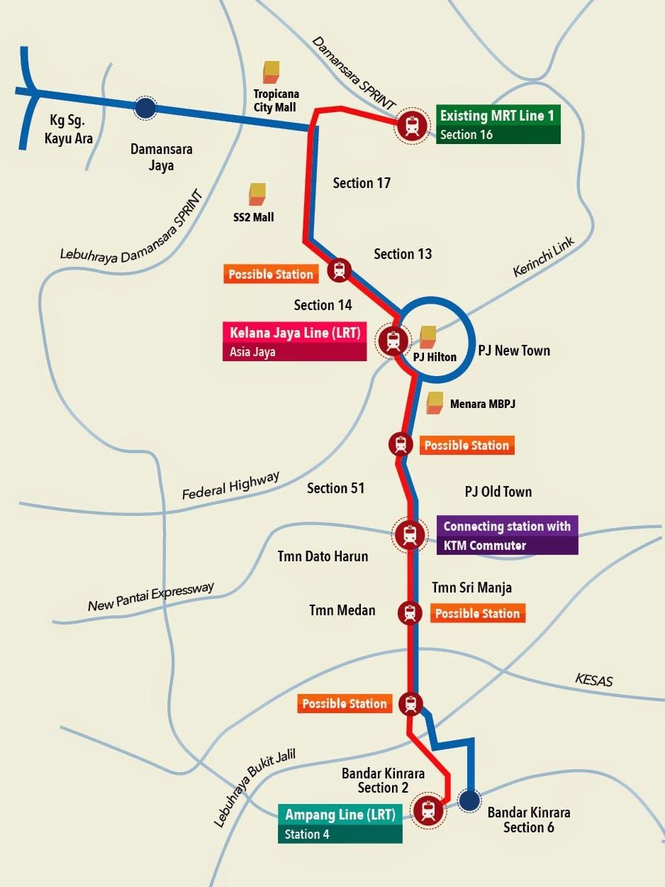 kelana jaya lrt station hartă