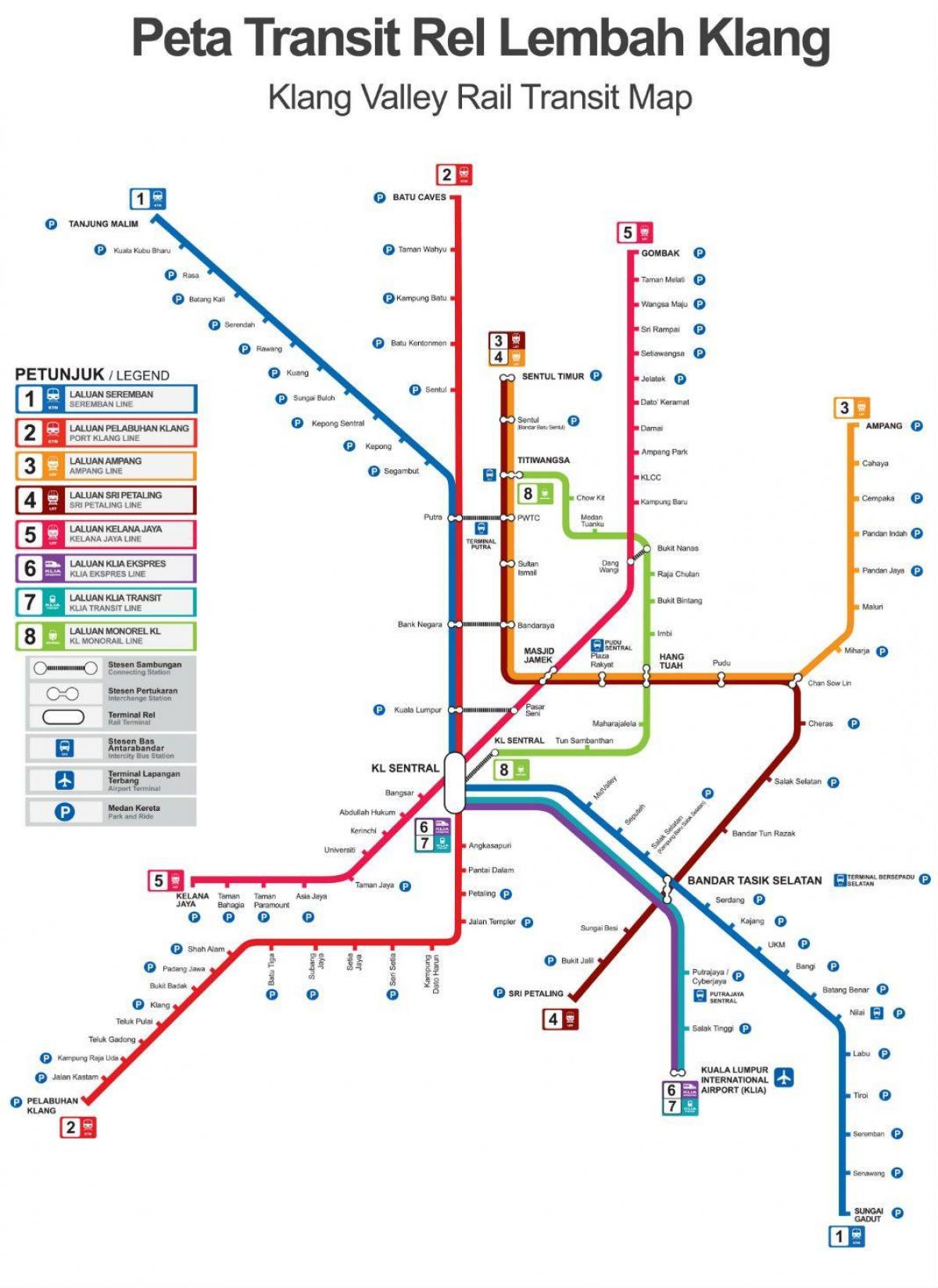 ruta trenului harta malaezia