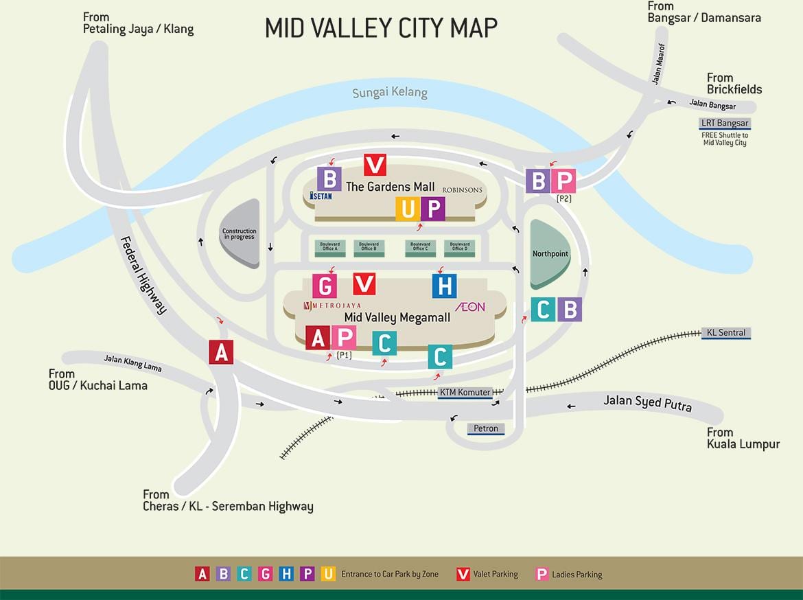Harta mid valley mall