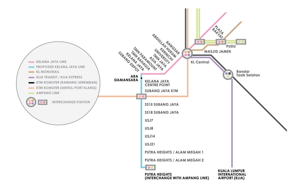 ampang park lrt station hartă