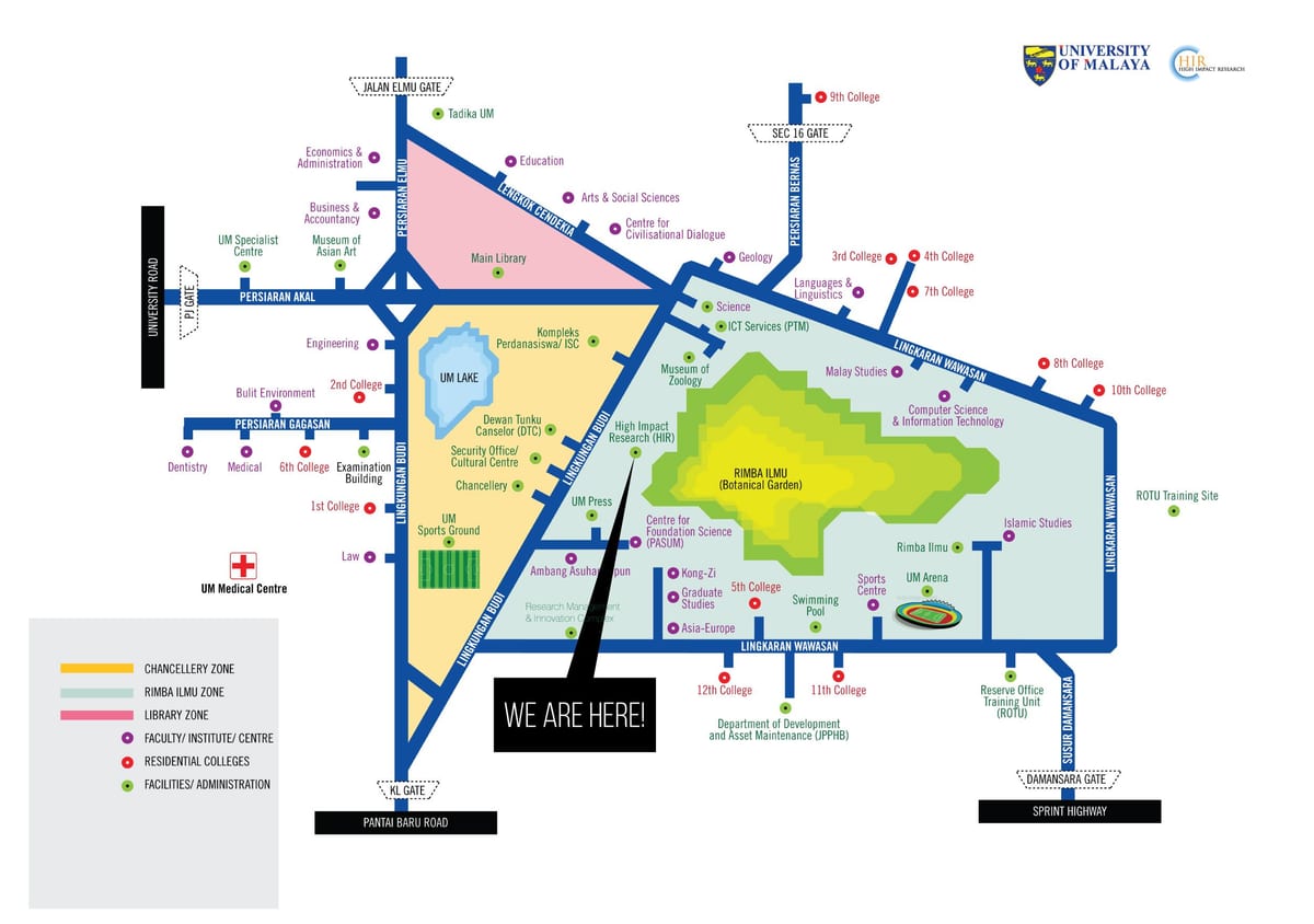 Harta universitatea malaya