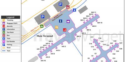 Kl aeroportul internațional hartă