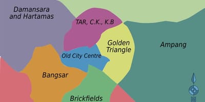 Kuala lumpur district hartă