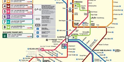 Lrt linie harta kuala lumpur