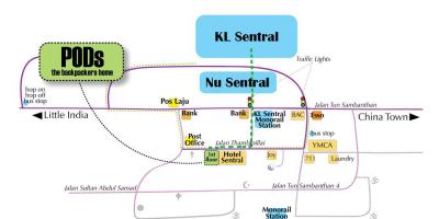 Kuala lumpur stația de autobuz hartă