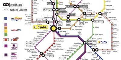 Kl sentral gara hartă