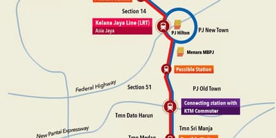 Kelana jaya lrt station hartă