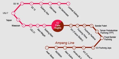 Kl sentral lrt hartă