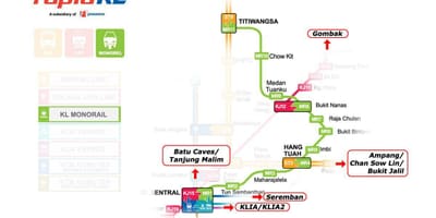 Malaezia linie de tren hartă