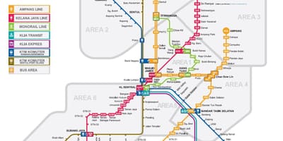 Hartă tren din kuala lumpur